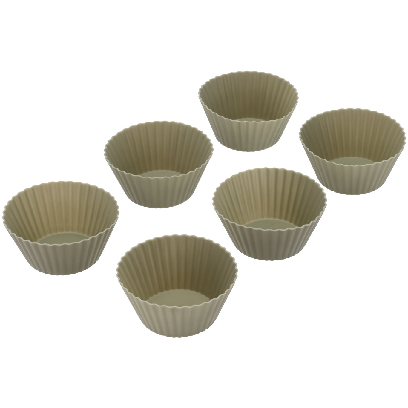 Pecan Cupcake Cases 6-pack, Forest Green