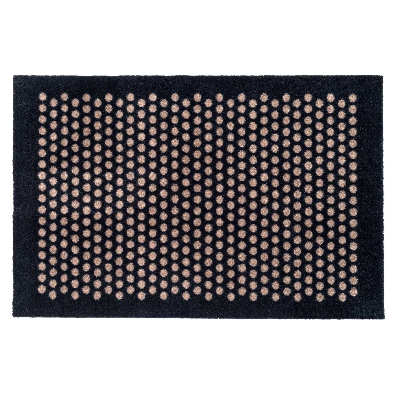 Dot Door Mat, Black / Beige, 90x60 cm