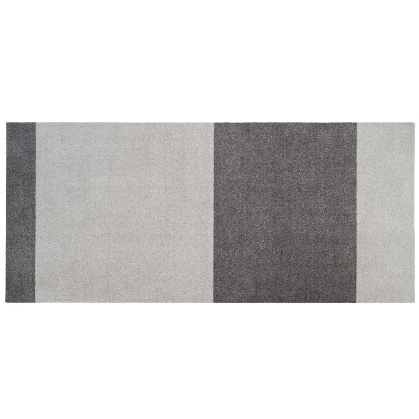 Stripes Rug Steel Grey / Light Grey, 90x200 cm