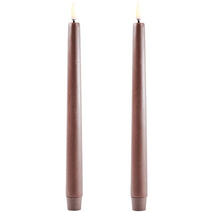 LED Taper Candle 2,3 x 25,5 cm, Brown