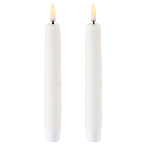 LED Taper Candle Nordic White 2-pack, 2,3x15,5 cm