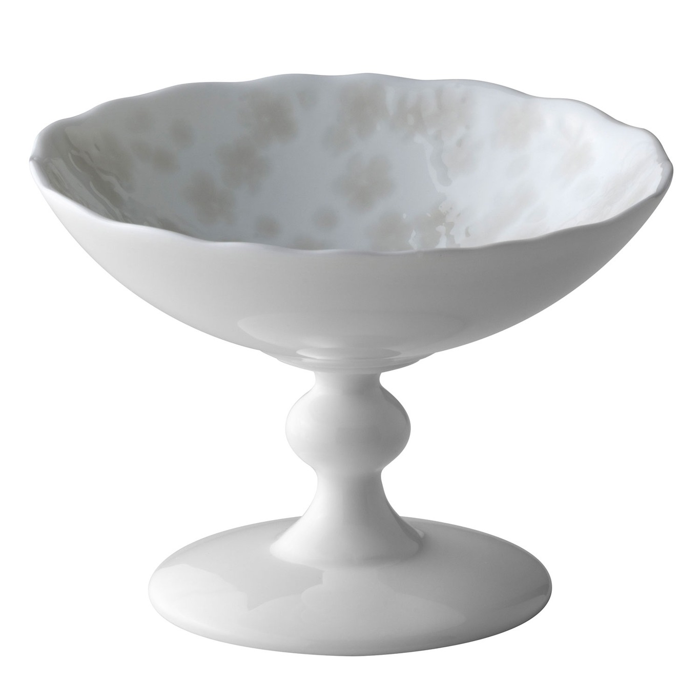 Slåpeblom Bowl With Foot 12 cm, Warm Grey