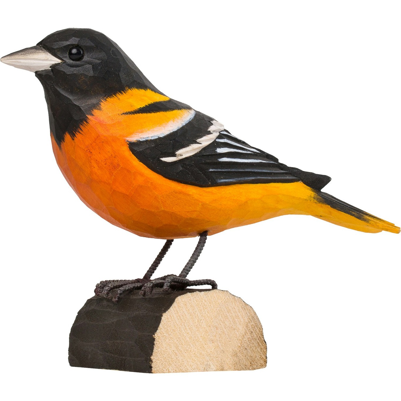 DecoBirds Hand-carved Bird, Baltimore Oriole