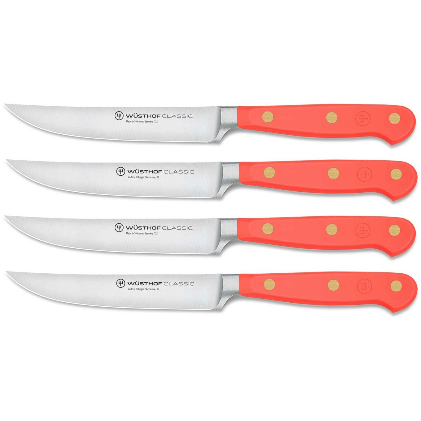 Classic Colour Steak Knives 4-pack, Coral Peach