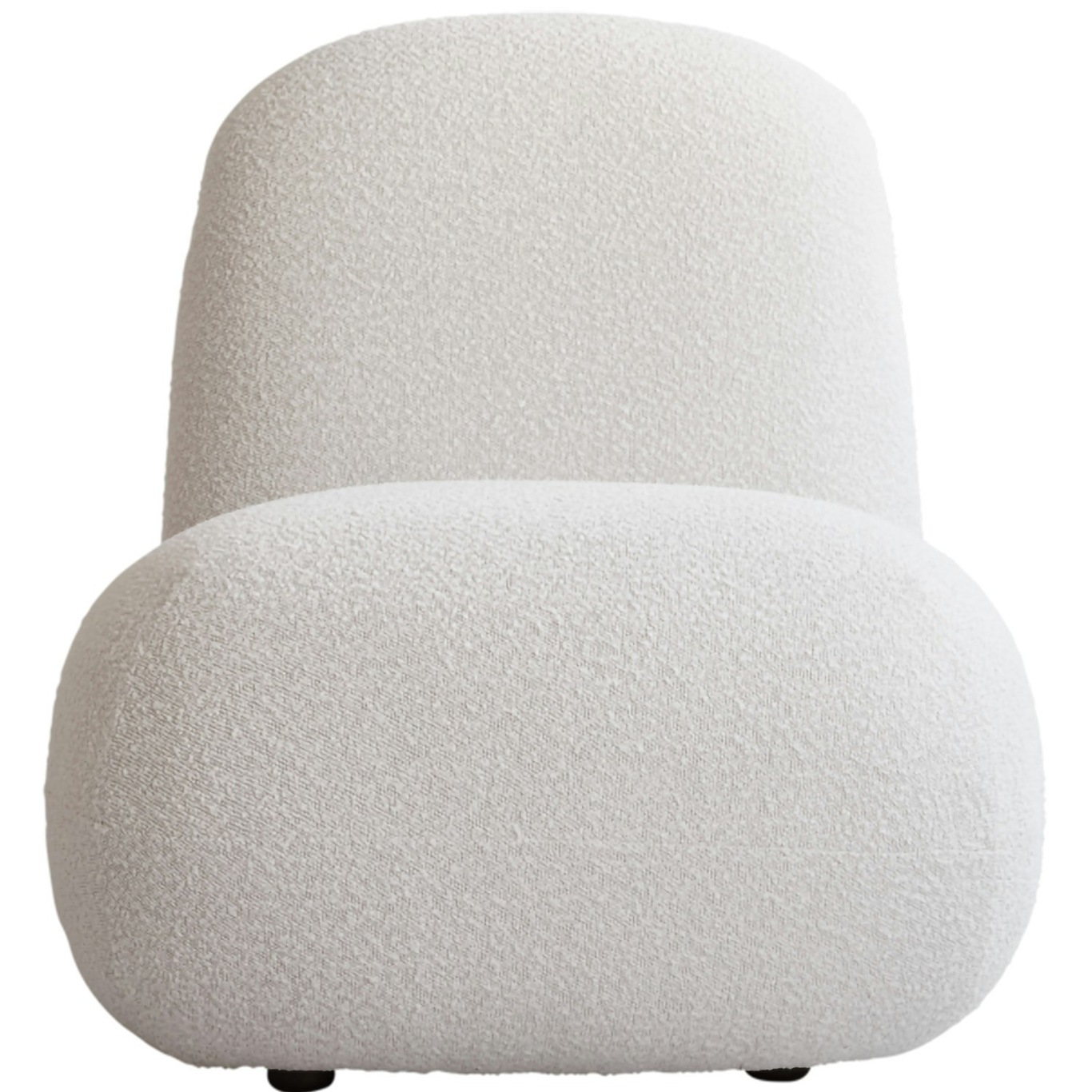 Toe Flat Armchair, Off-white Bouclé