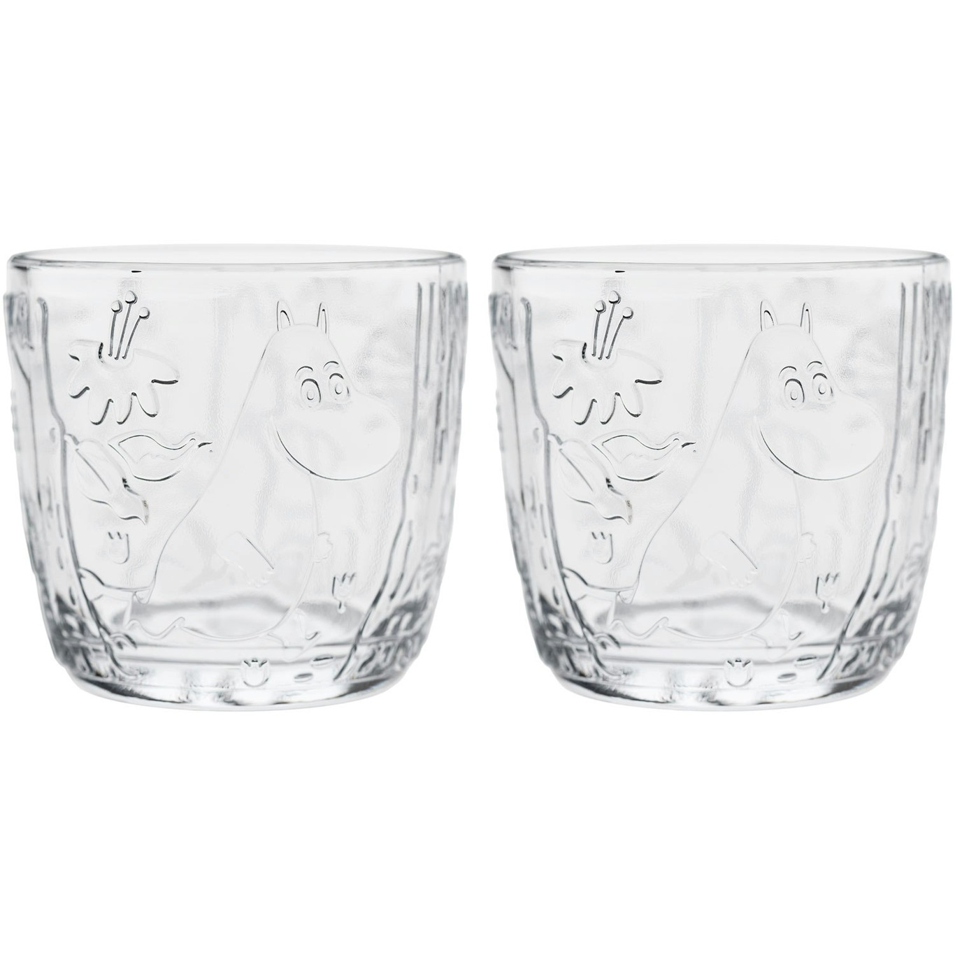Moomin Drinking Glass 2-pack 28 cl, Clear