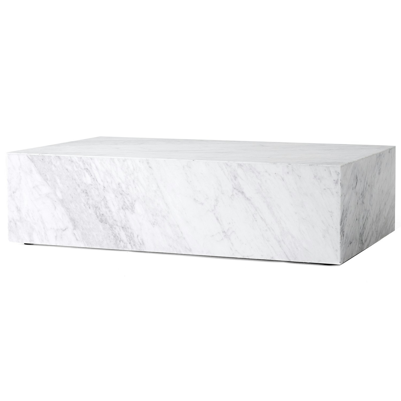 Plinth Low Coffee Table 100x60 cm, Carrara Marble