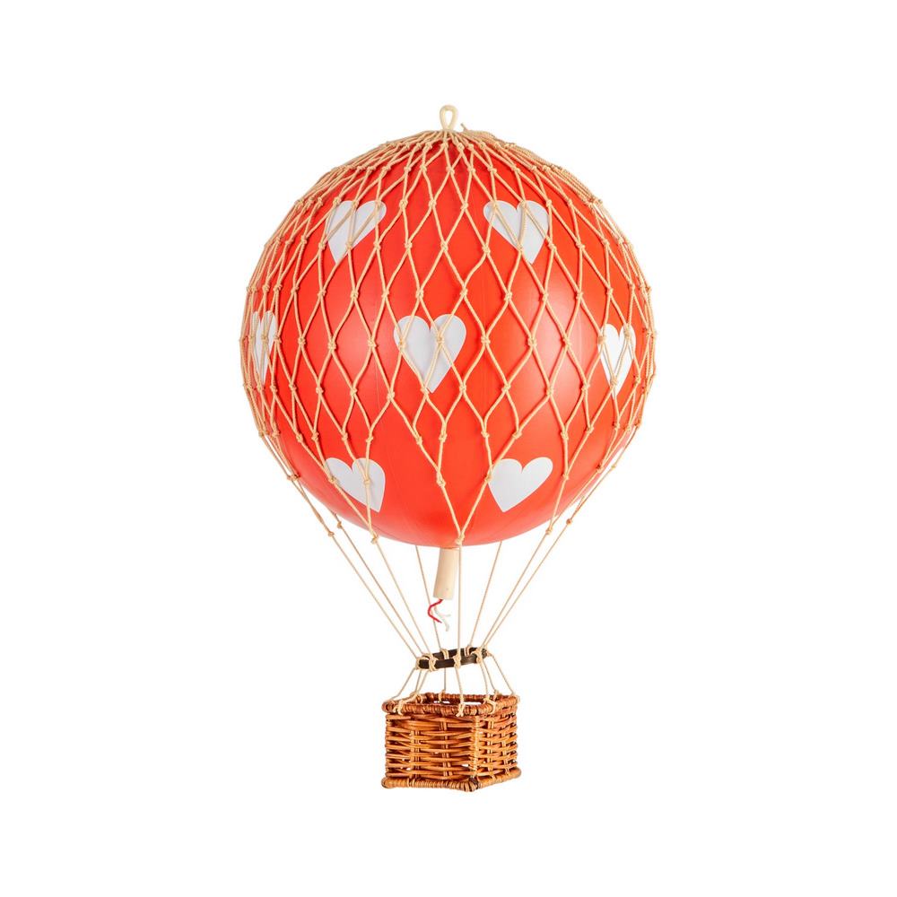 Travels Light Air Balloon 18x30 cm, Red Hearts