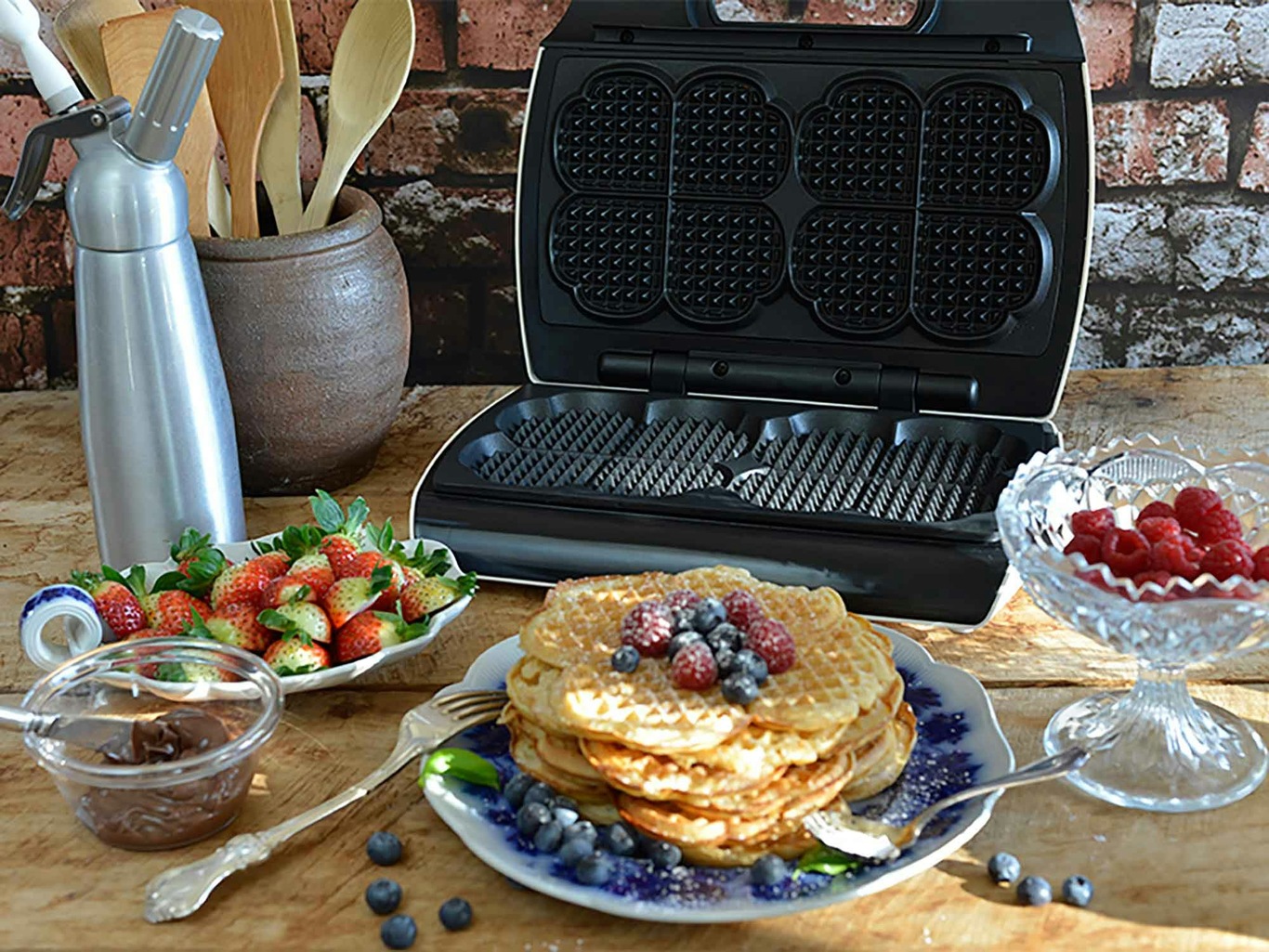 Original Stovetop Belgian Waffler, Cast Aluminum Cookware, Breakfast Pan