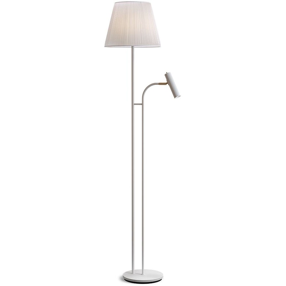 Slender Floor Lamp Without Lampshade, White