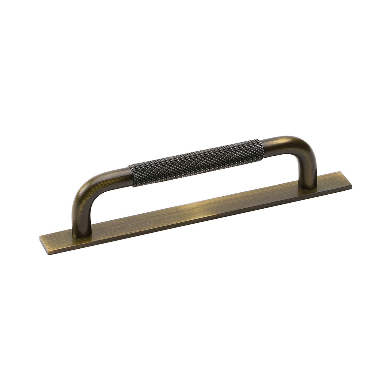 Helix Handle With Plate 128, Antique Bronze
