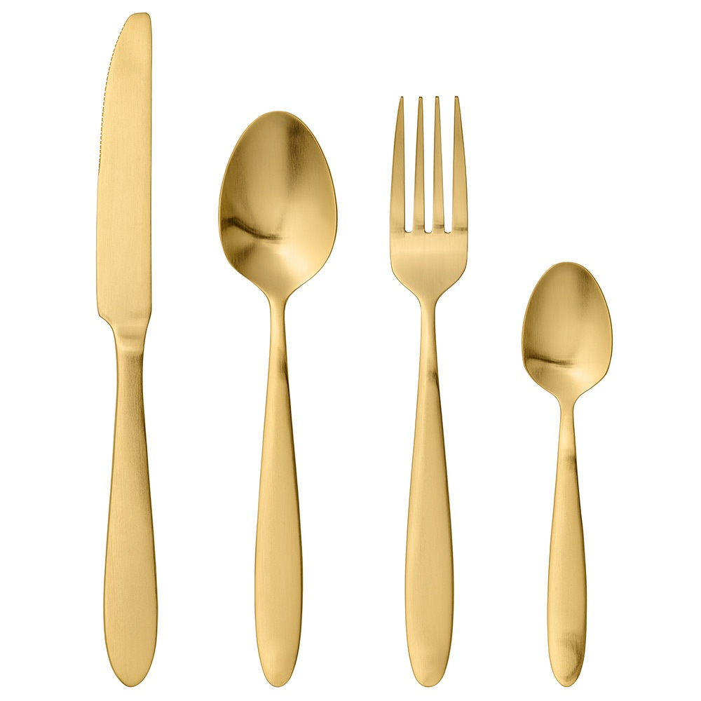 Bloomingville Cutlery set 4-Pcs, Gold