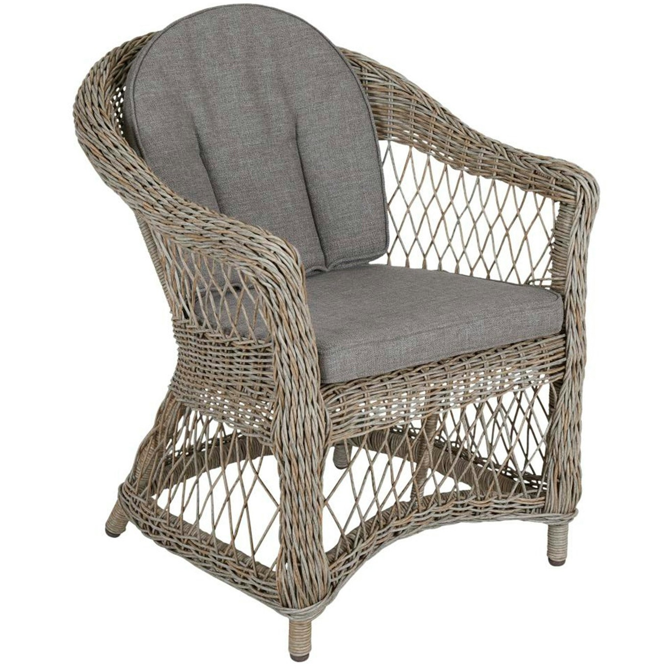 Kamomill Armchair With Cushions, Beige