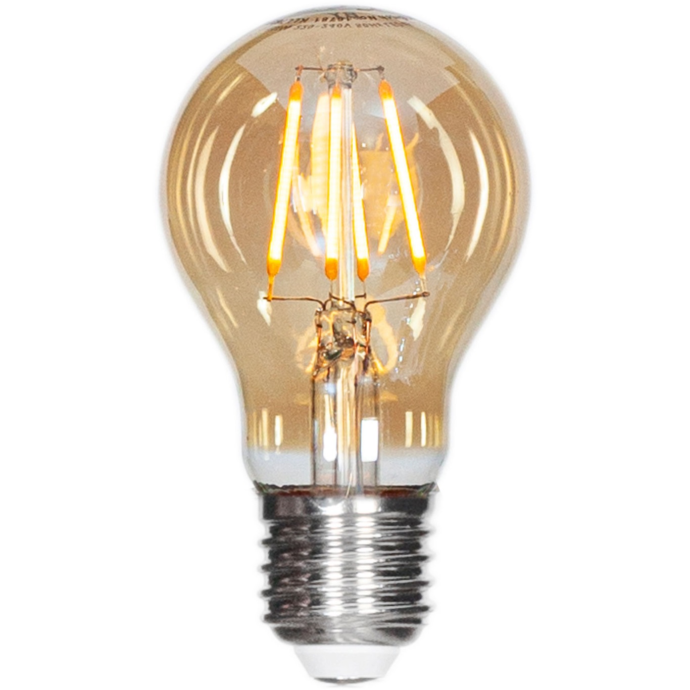 E27 LED dimmable 4W 2000K 260lm 60 mm, Amber
