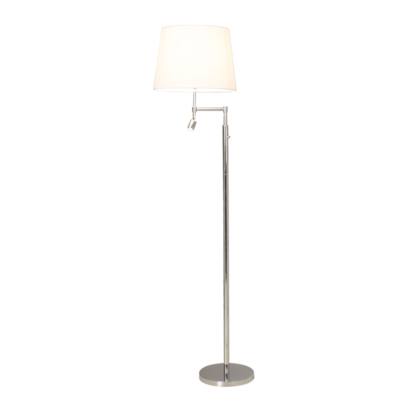 Orlando Floor Lamp, Chromium/White