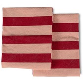 Organic Cotton Waffle Kitchen Towel, 45x70 cm Red/White - Lexington @  RoyalDesign