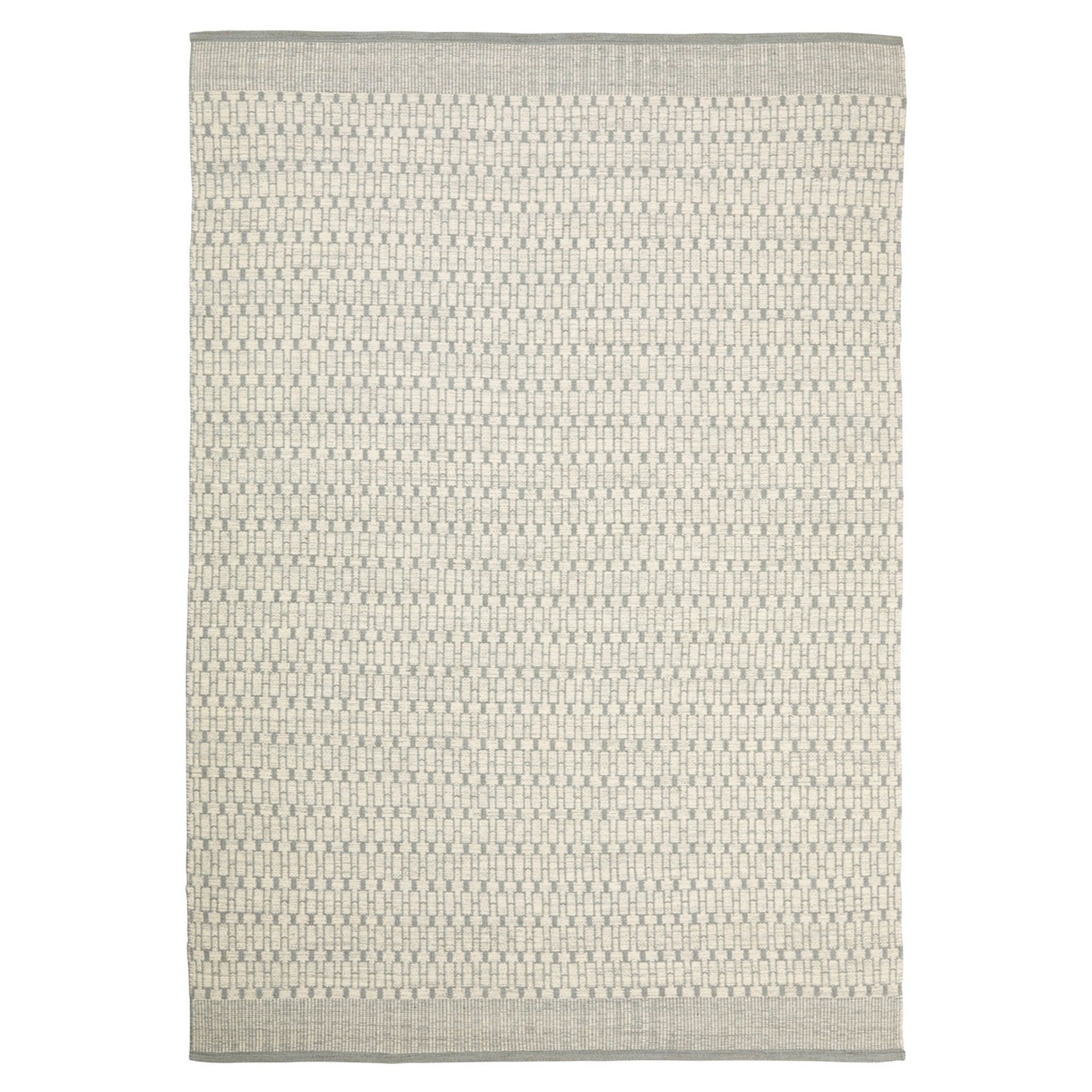 Dhurry Wool Mahi Rug 170x240 cm, Off White/Light Grey