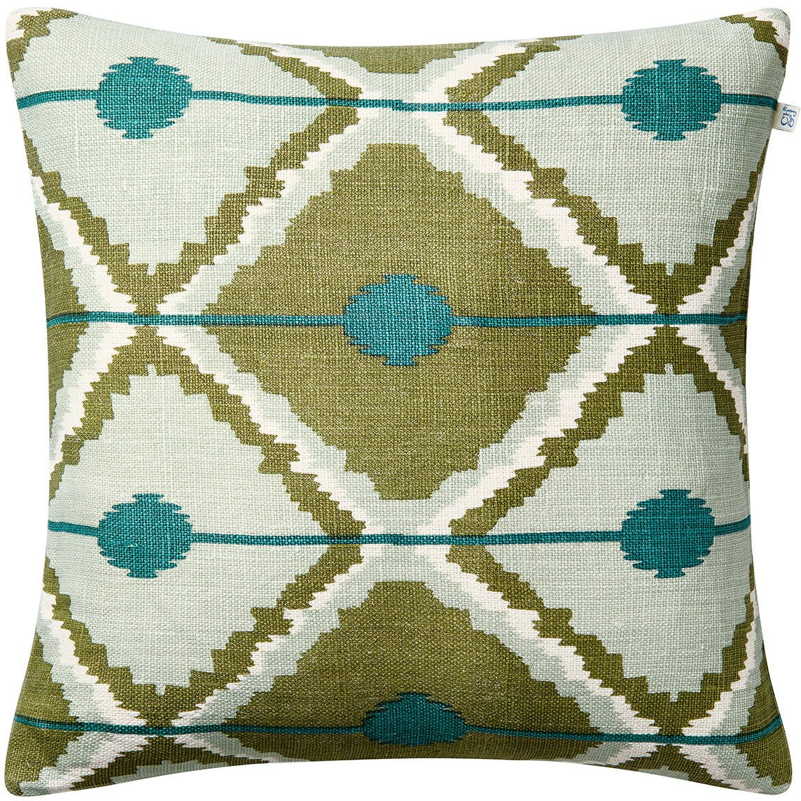 Pune Cushion Cover 50x50 cm, Cactus Green / Sky Blue / Aqua