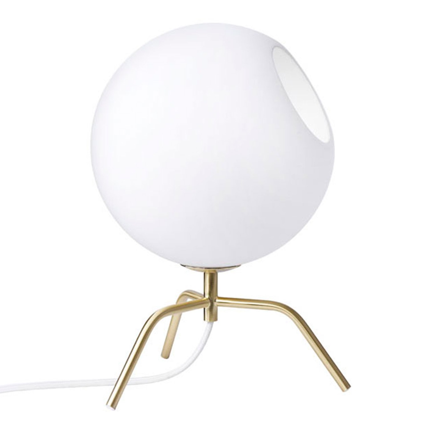Bug 15 Table Lamp, Brass/White