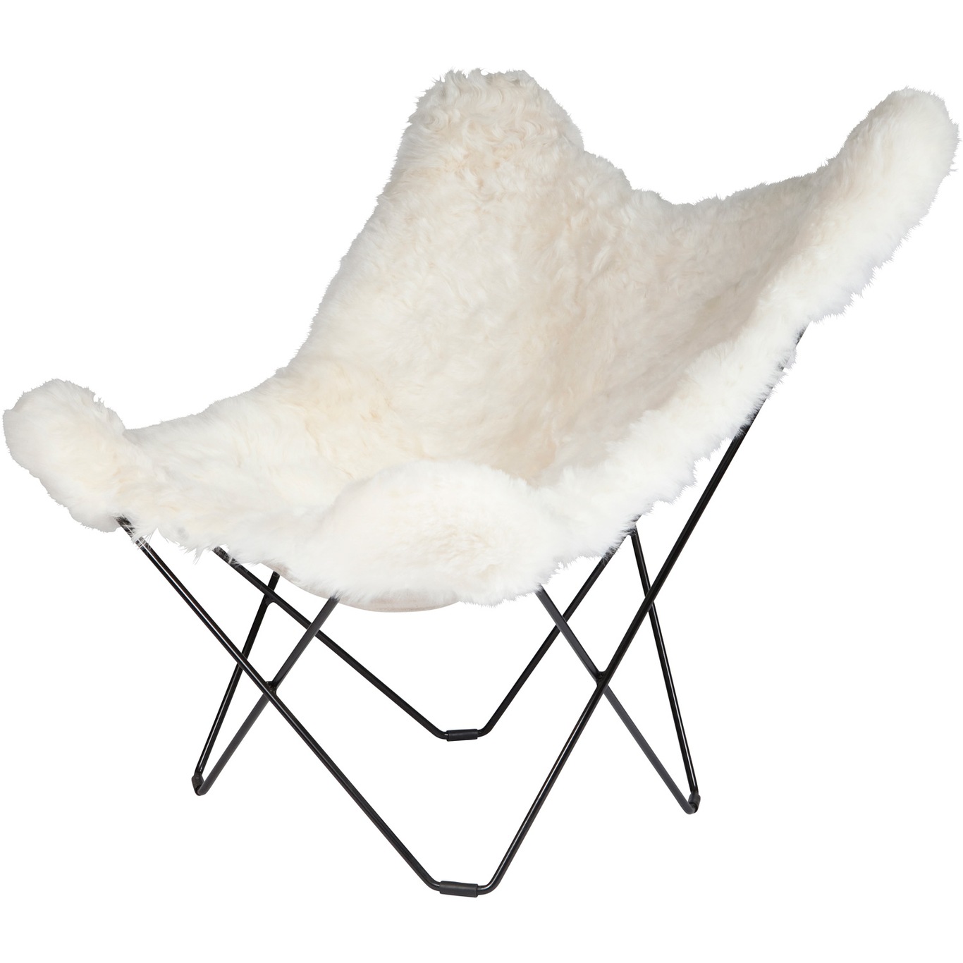 Iceland Mariposa BF Chair, Shorn White/Black