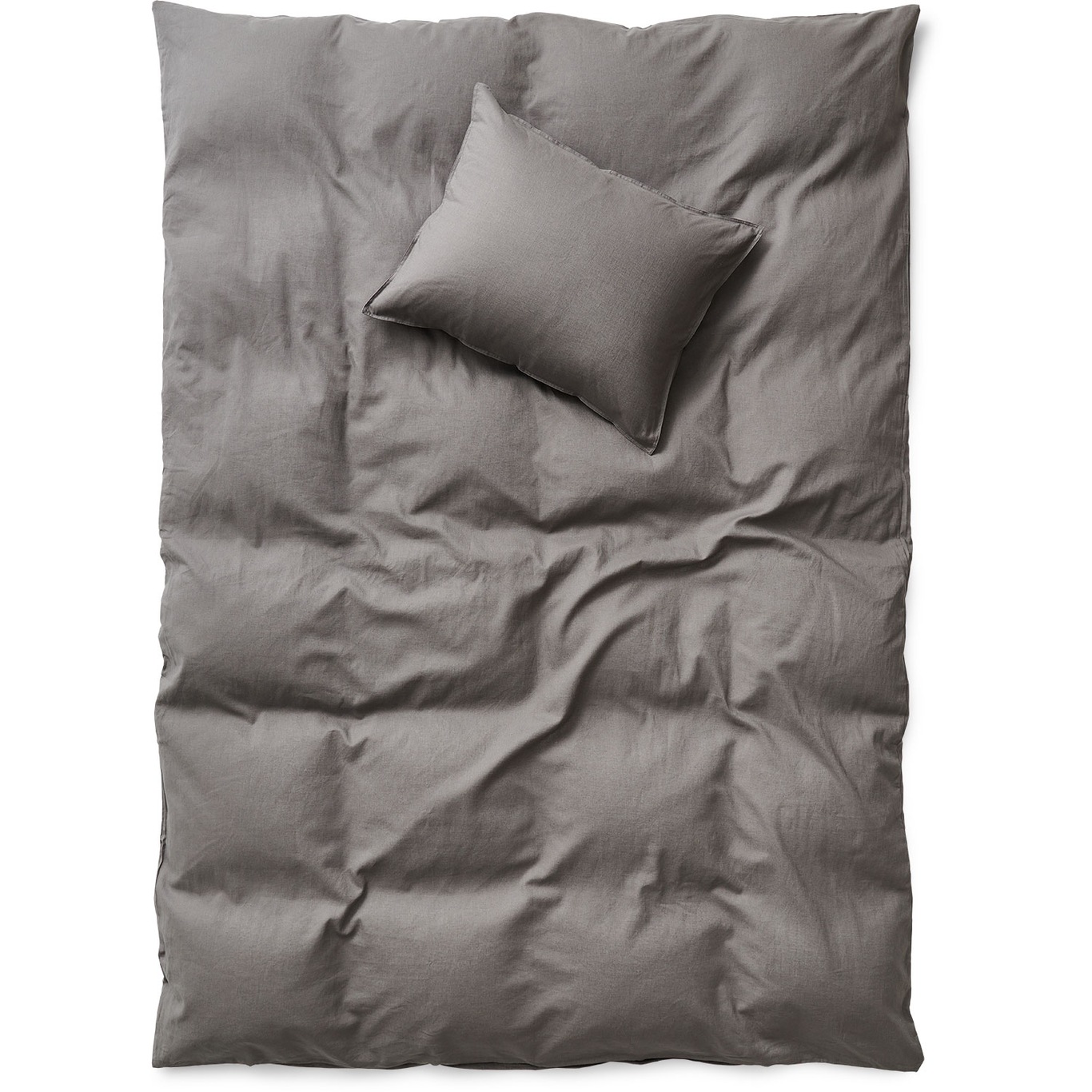 Calm Duvet Cover Set Linen 135x200 cm, Dark Grey Melange