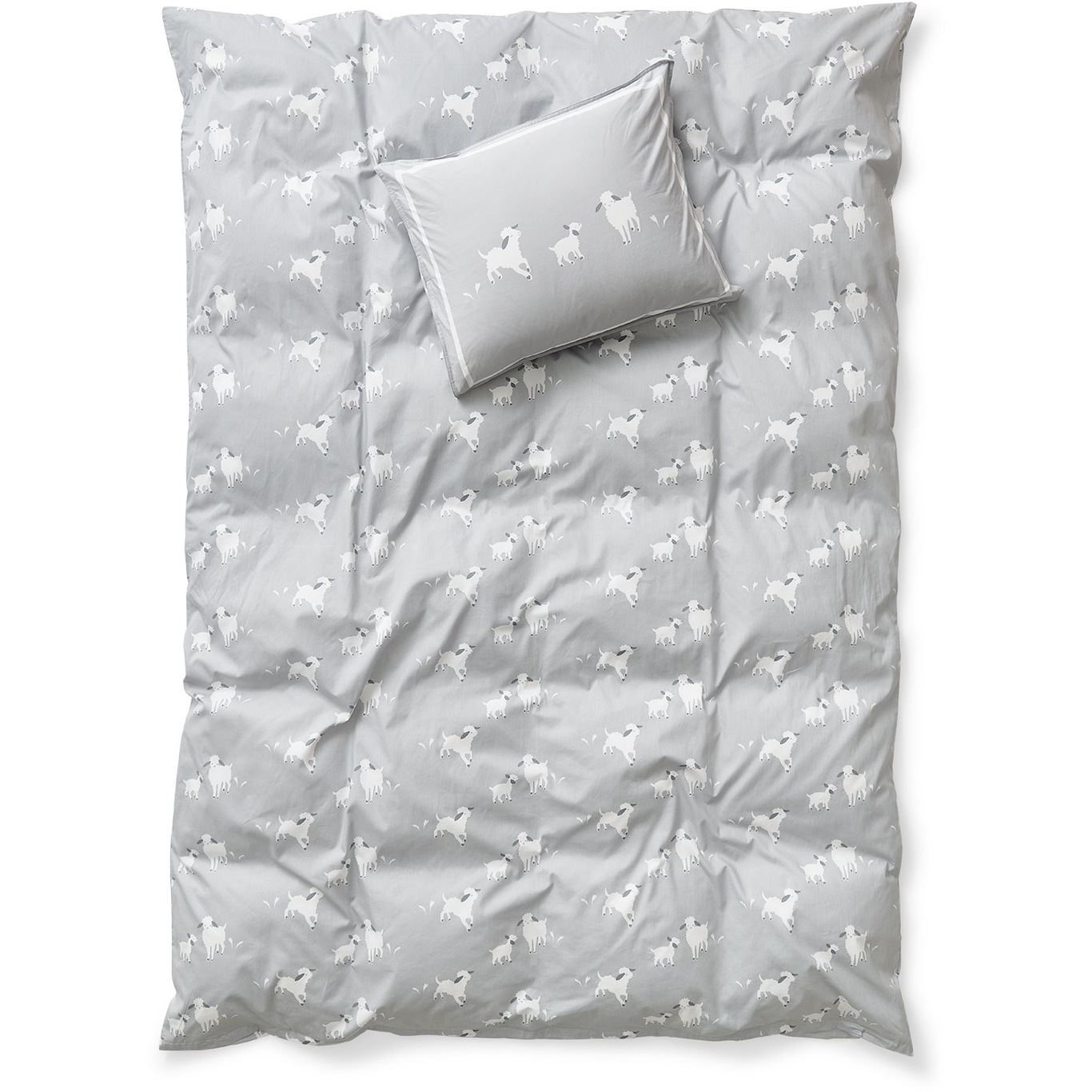 Bed set Cotton 135x200 cm, Light Grey