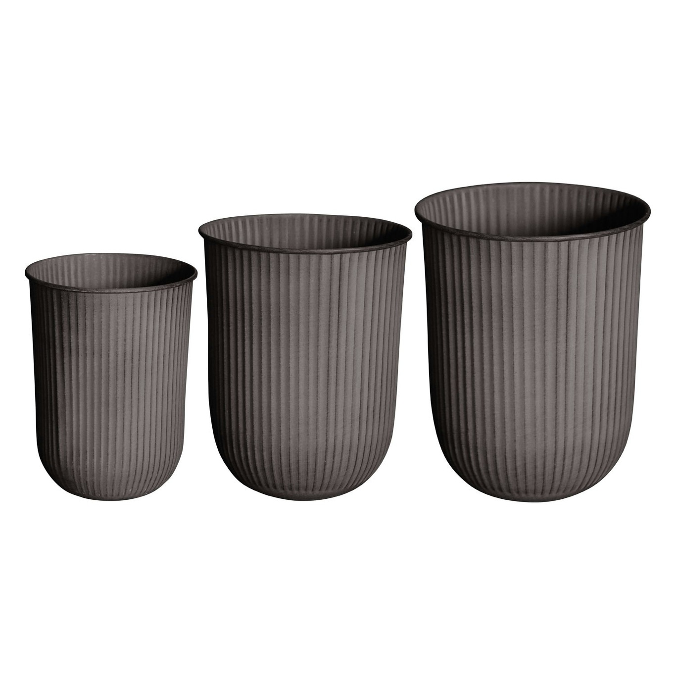 Out Stripe Pots 3-pack, Brown
