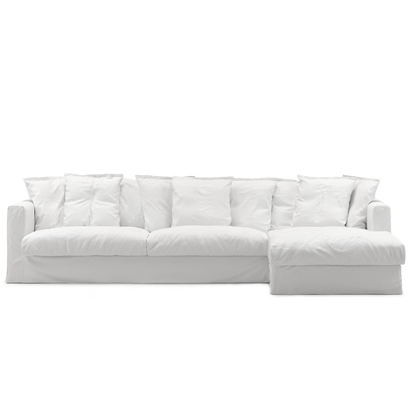 Le Grand Air Sofa 3-Seater Cotton Divan Right, White