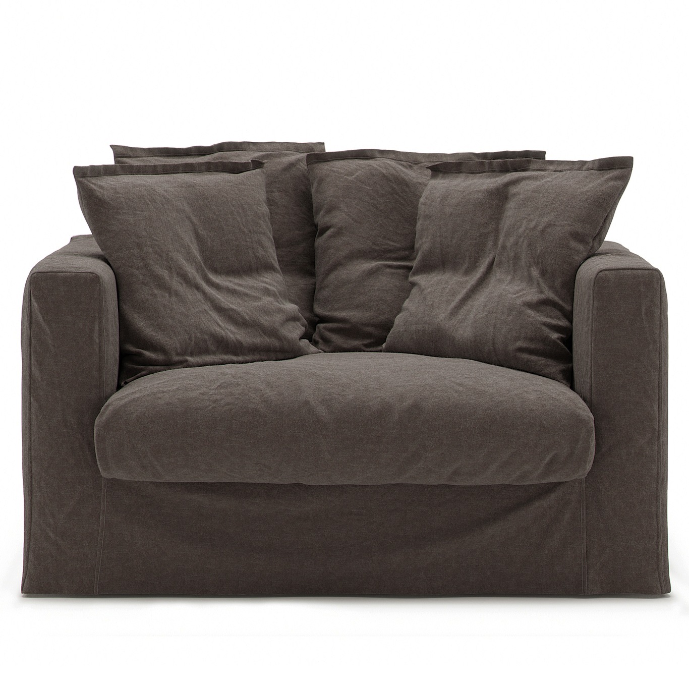 Le Grand Air Loveseat Upholstery Linen, Truffle Brown