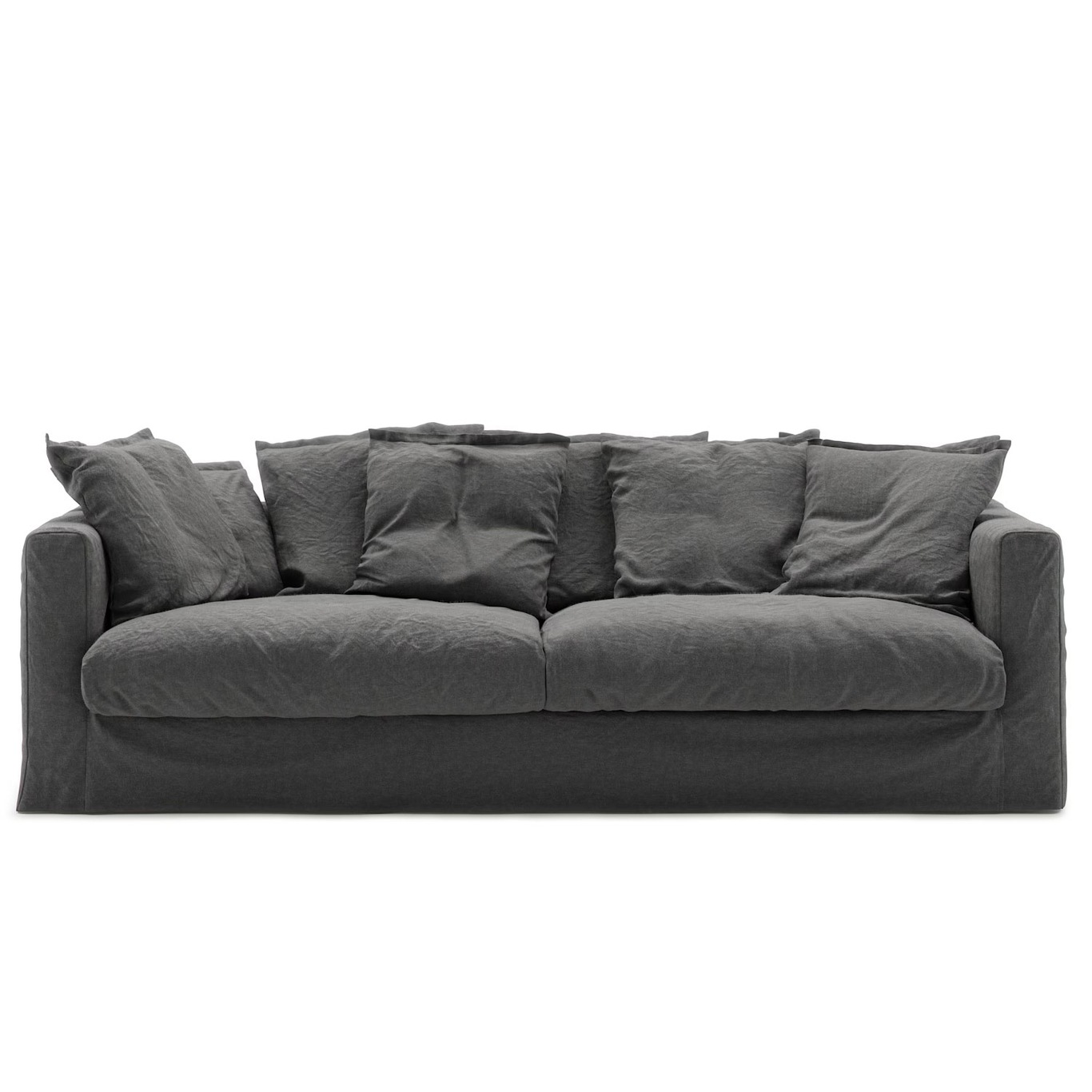Le Grand Air Upholstery 3-Seater Linen, Carbon Dust
