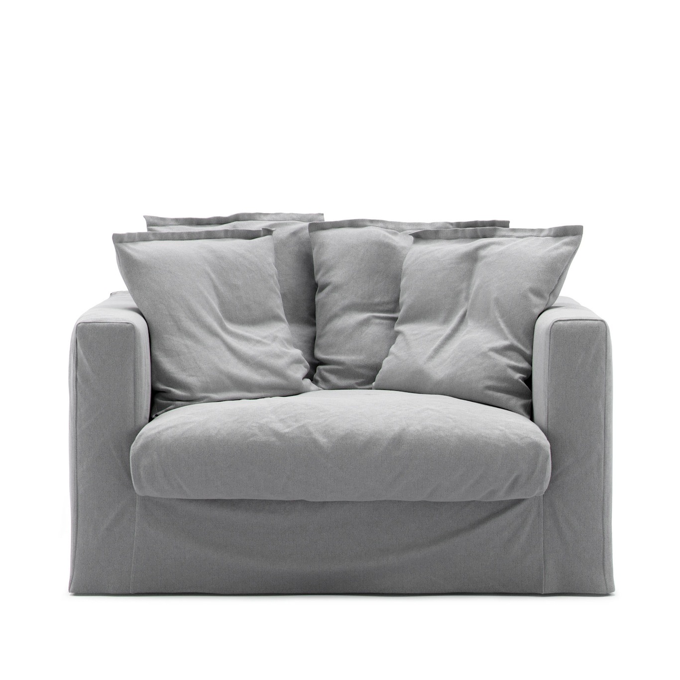 Le Grand Air Loveseat Upholstery Cotton, Light Grey