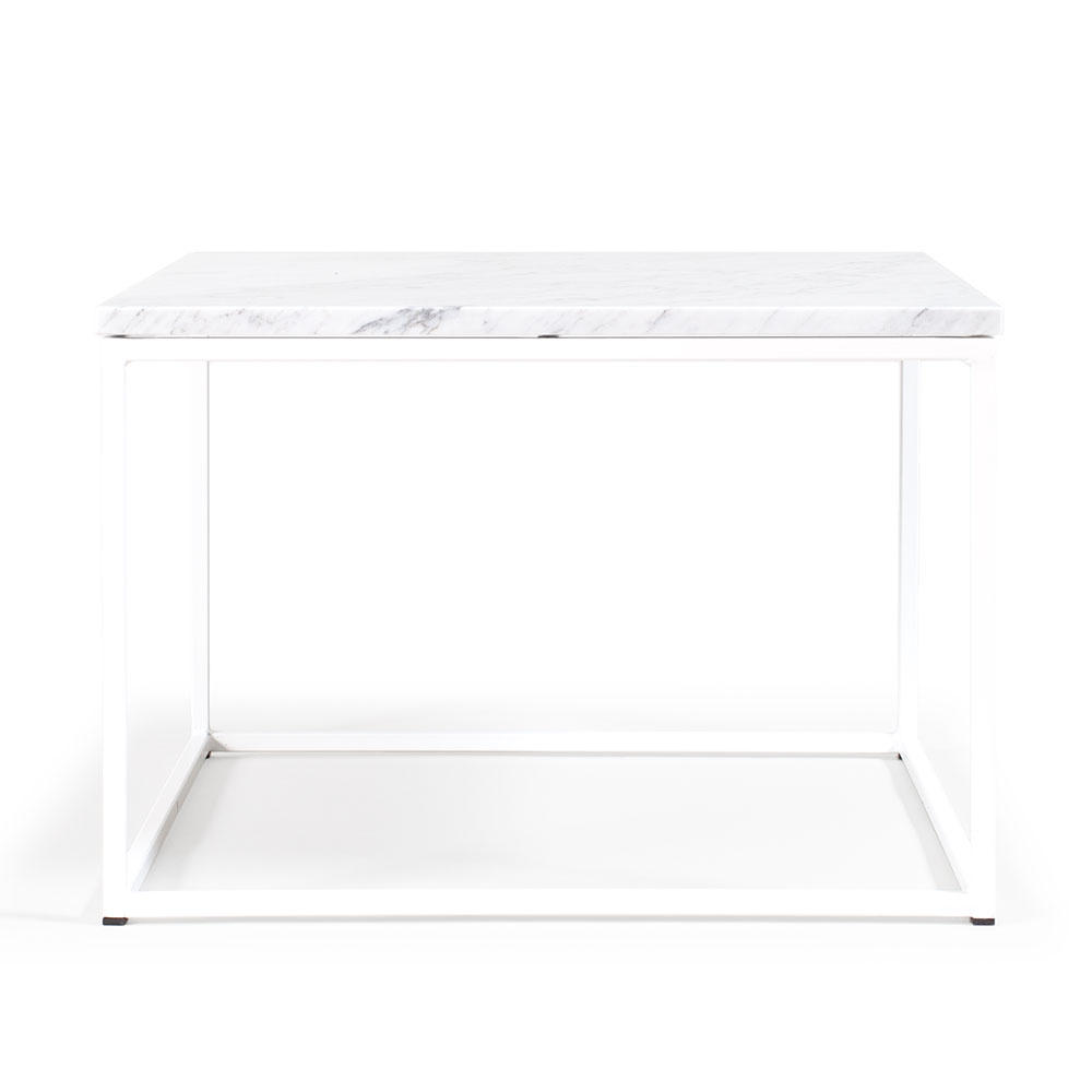 Marvelous Coffee Table 60x60 cm, White / White Marble