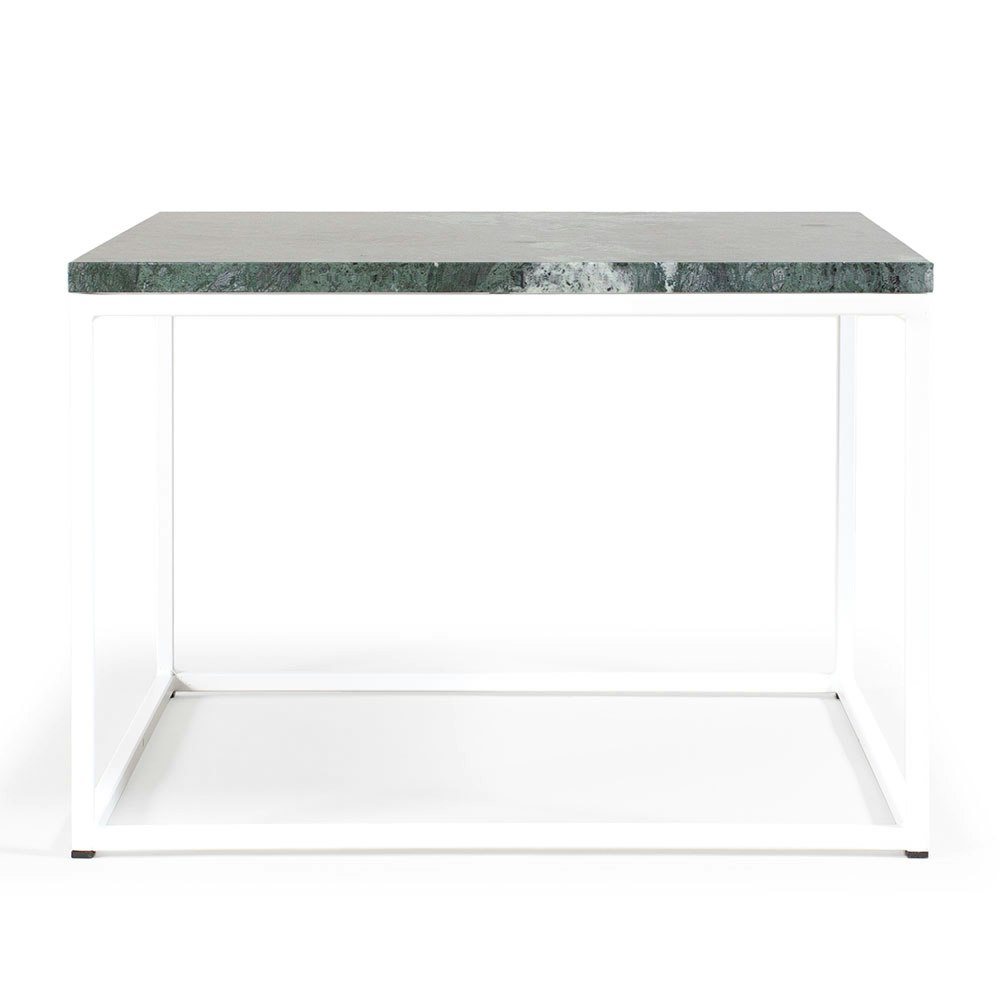 Marvelous Coffee Table 60x60 cm, White / Green Marble