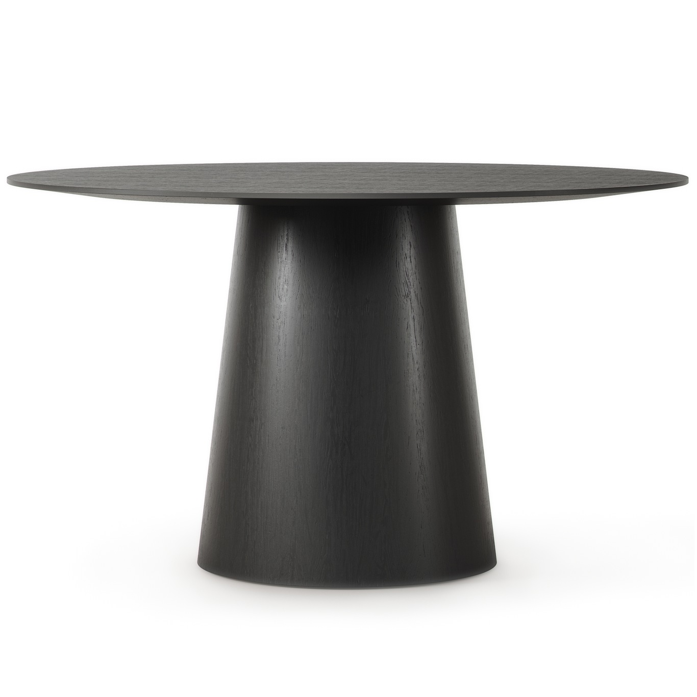 Social Dining Table Black Oak, 130 cm