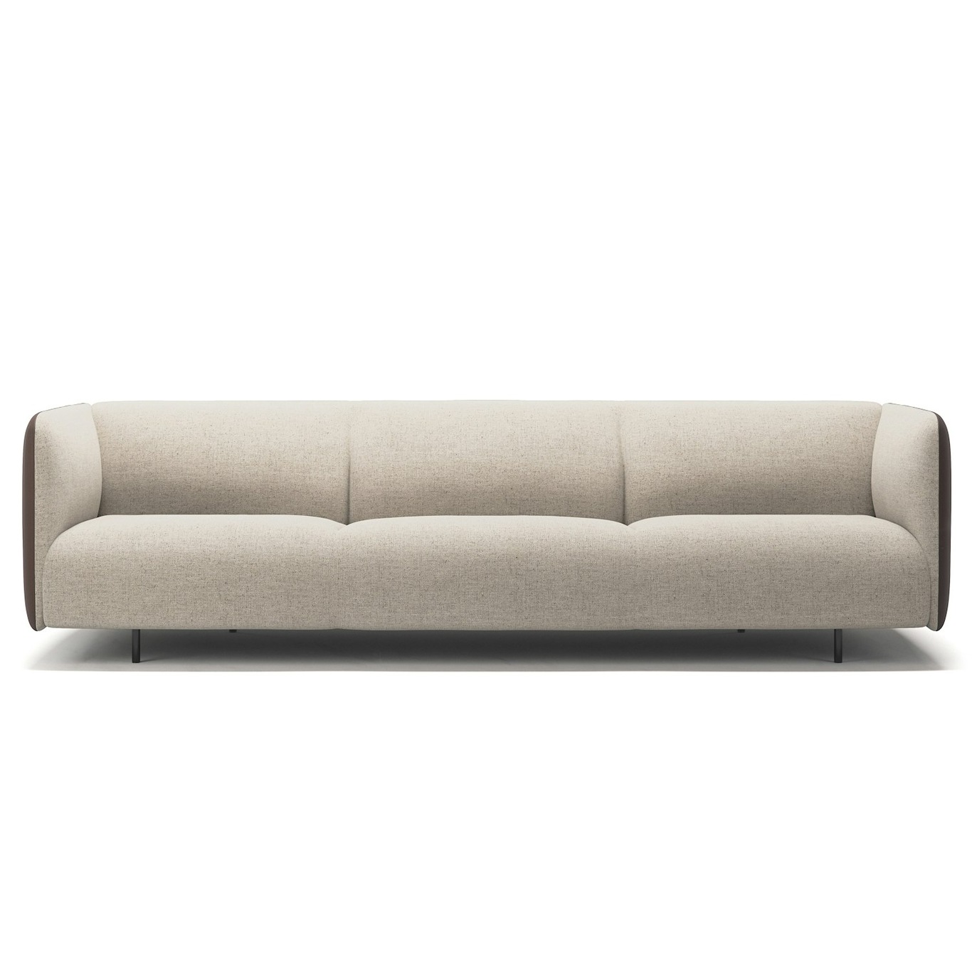 Urban 3.5-Seater Sofa Panel Woven Fabric, Beige Breeze / Leather