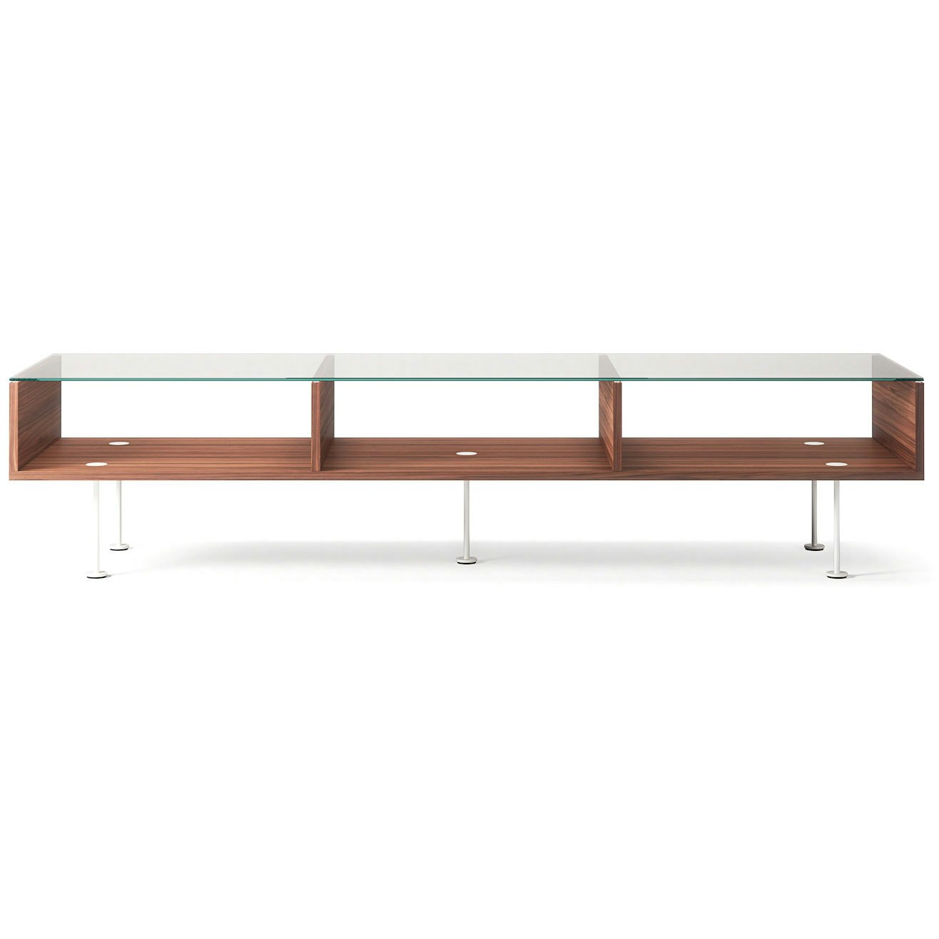 Vogue Coffee Table 45x165 cm, Walnut / White