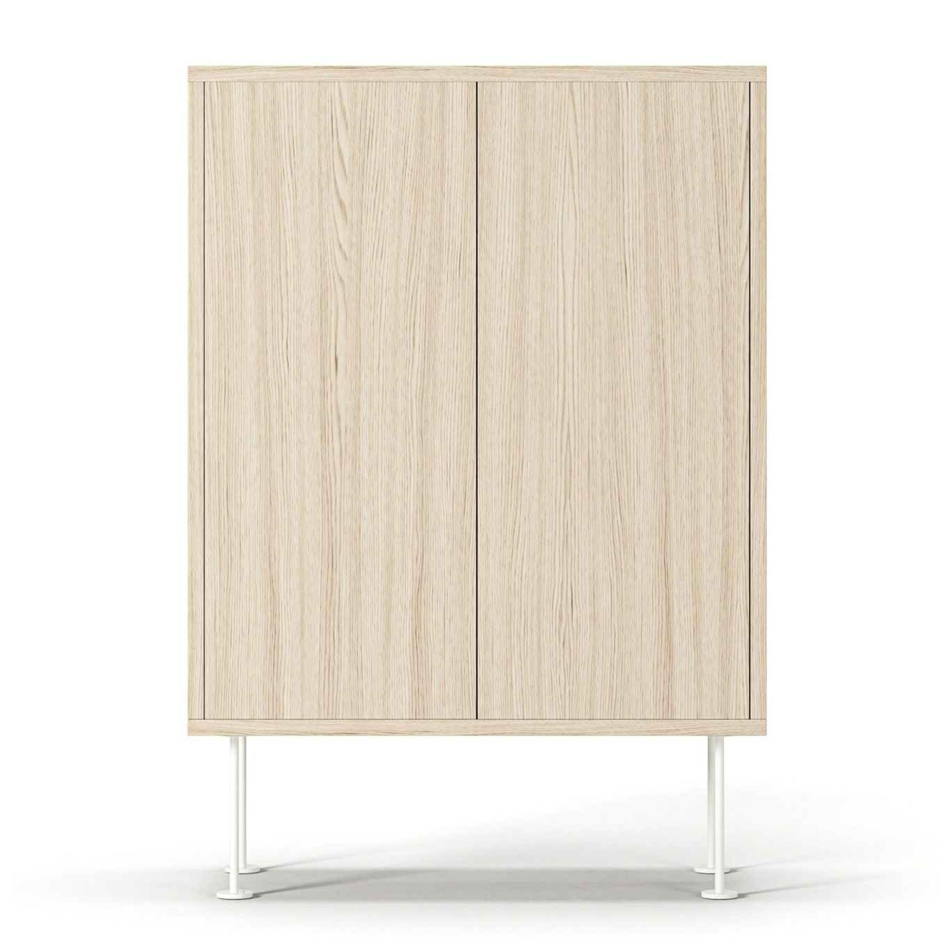 Vogue 64 Cabinet, White Pigmented Oak / White