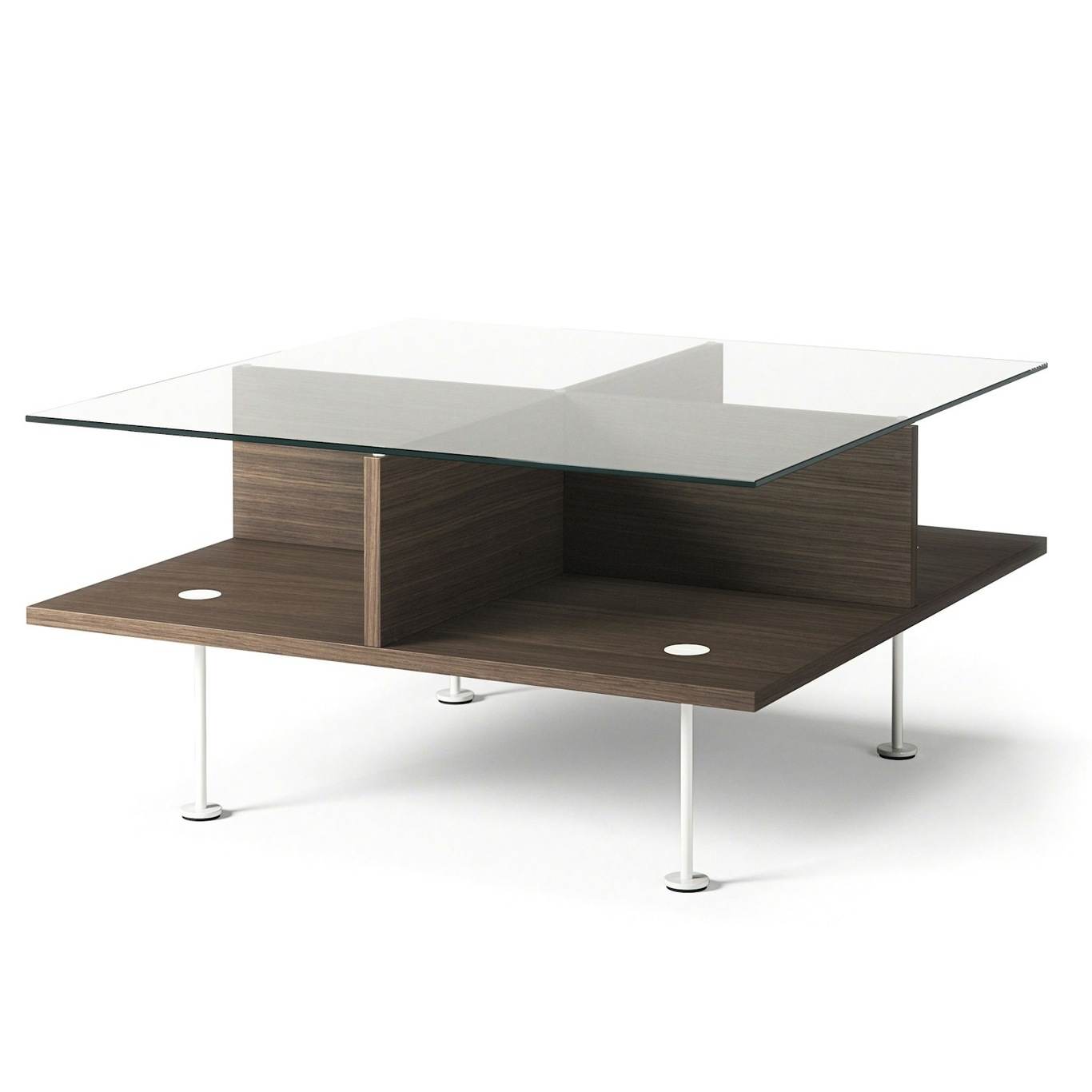 Vogue Coffee Table 70x70 cm, Smoked Oak / White