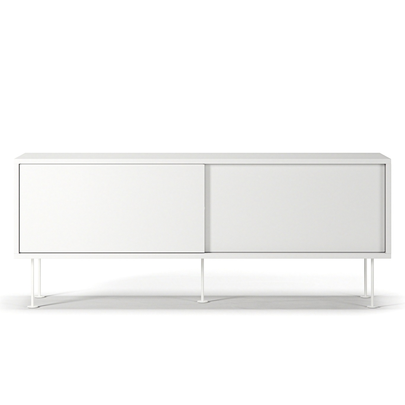 Vogue Media Bench With Legs 136 cm, White