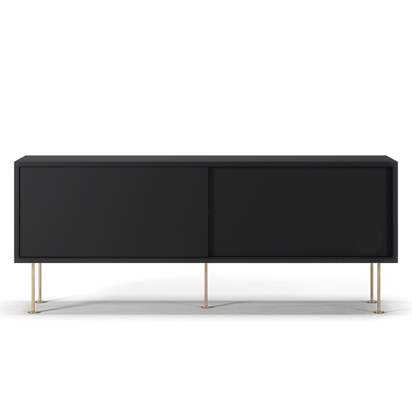 Vogue Media Bench With Legs 136 cm, Anthracite / Brass
