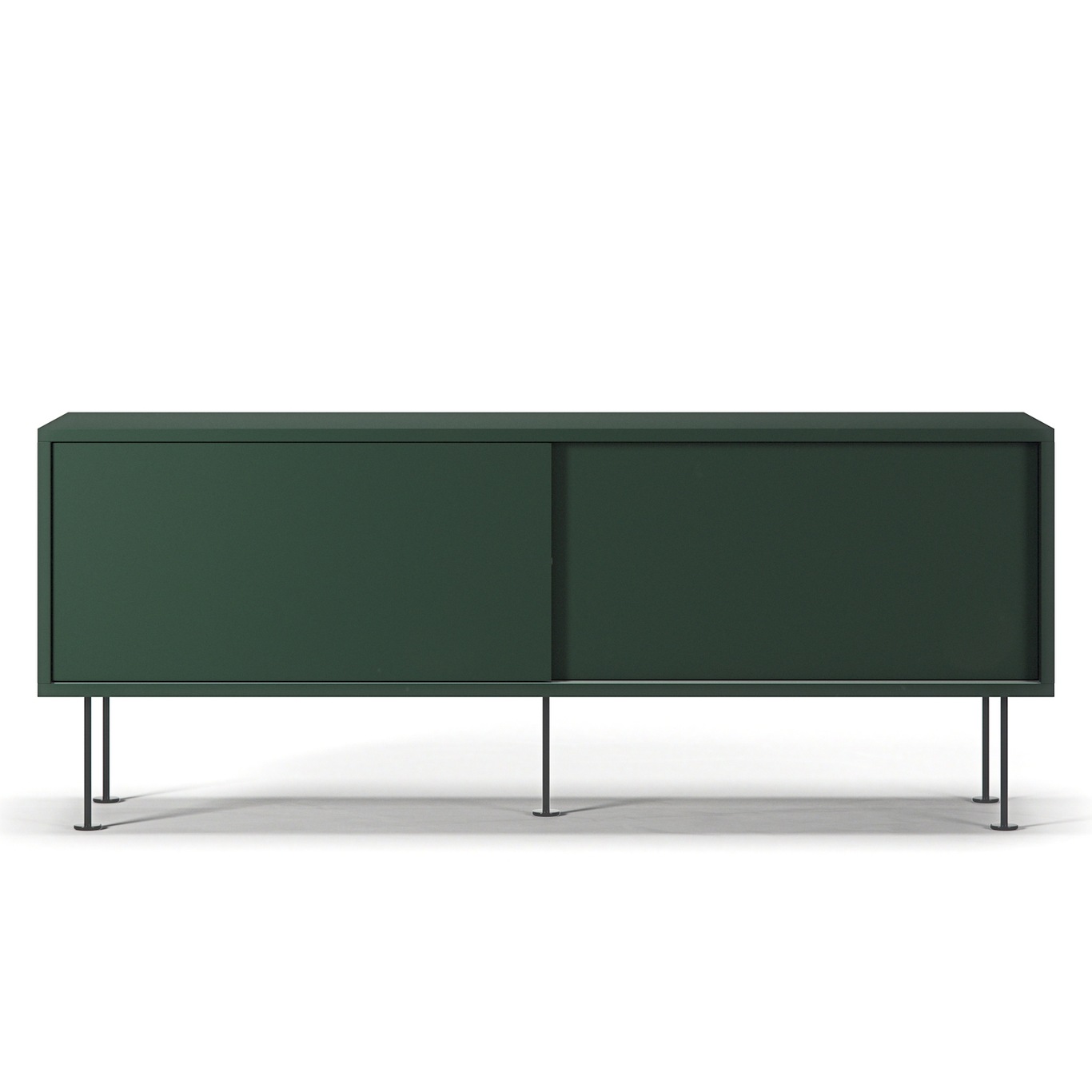 Vogue Media Bench With Legs 136 cm, Green / Black