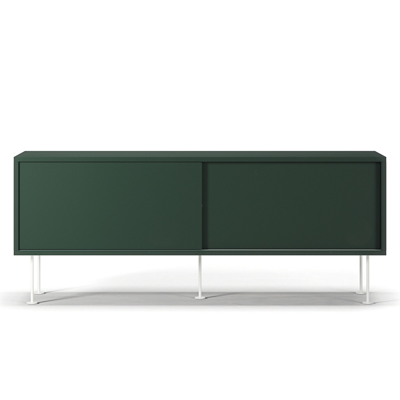 Vogue Media Bench With Legs 136 cm, Green / White
