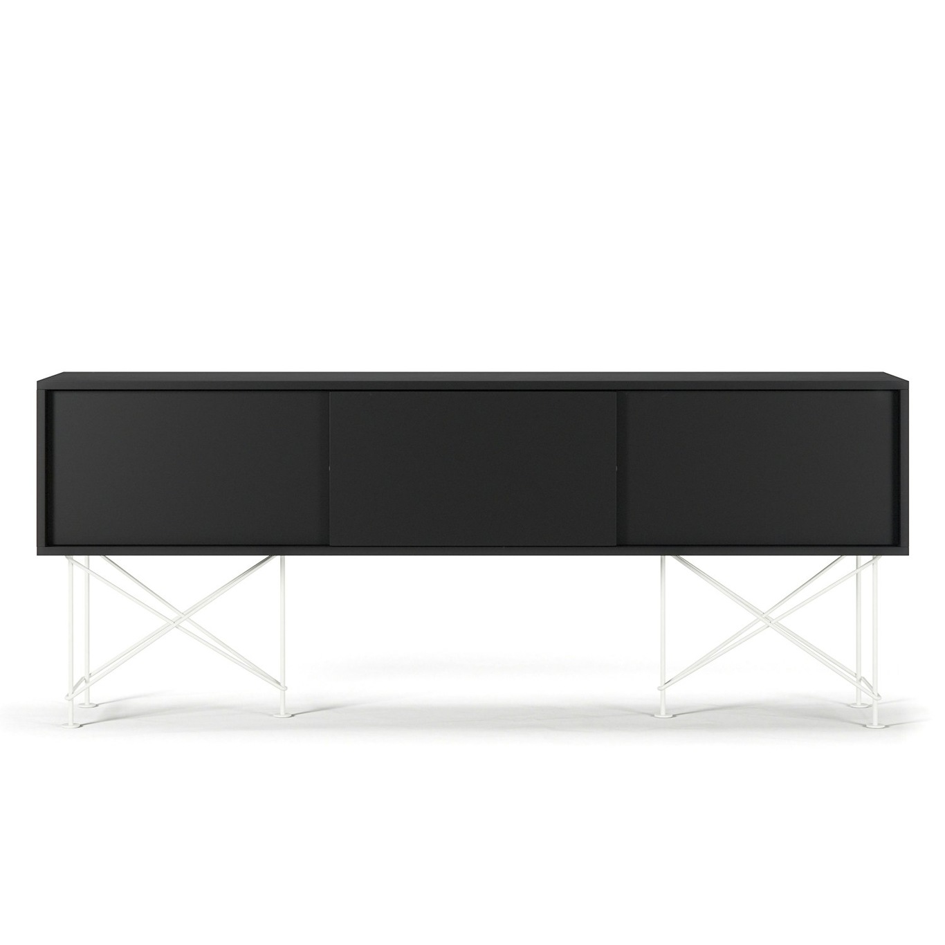 Vogue Media Bench With Stand 180 cm, Anthracite / White