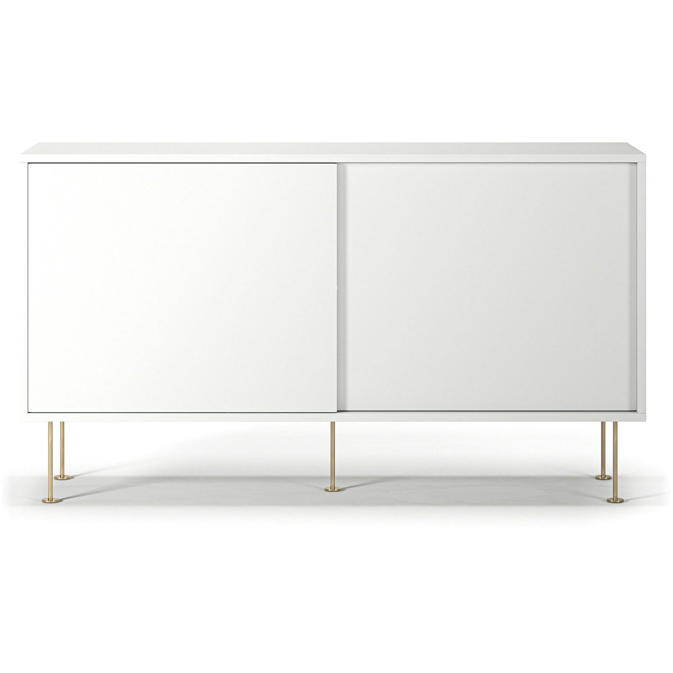 Vogue Side Table With Legs 136 cm, White / Brass