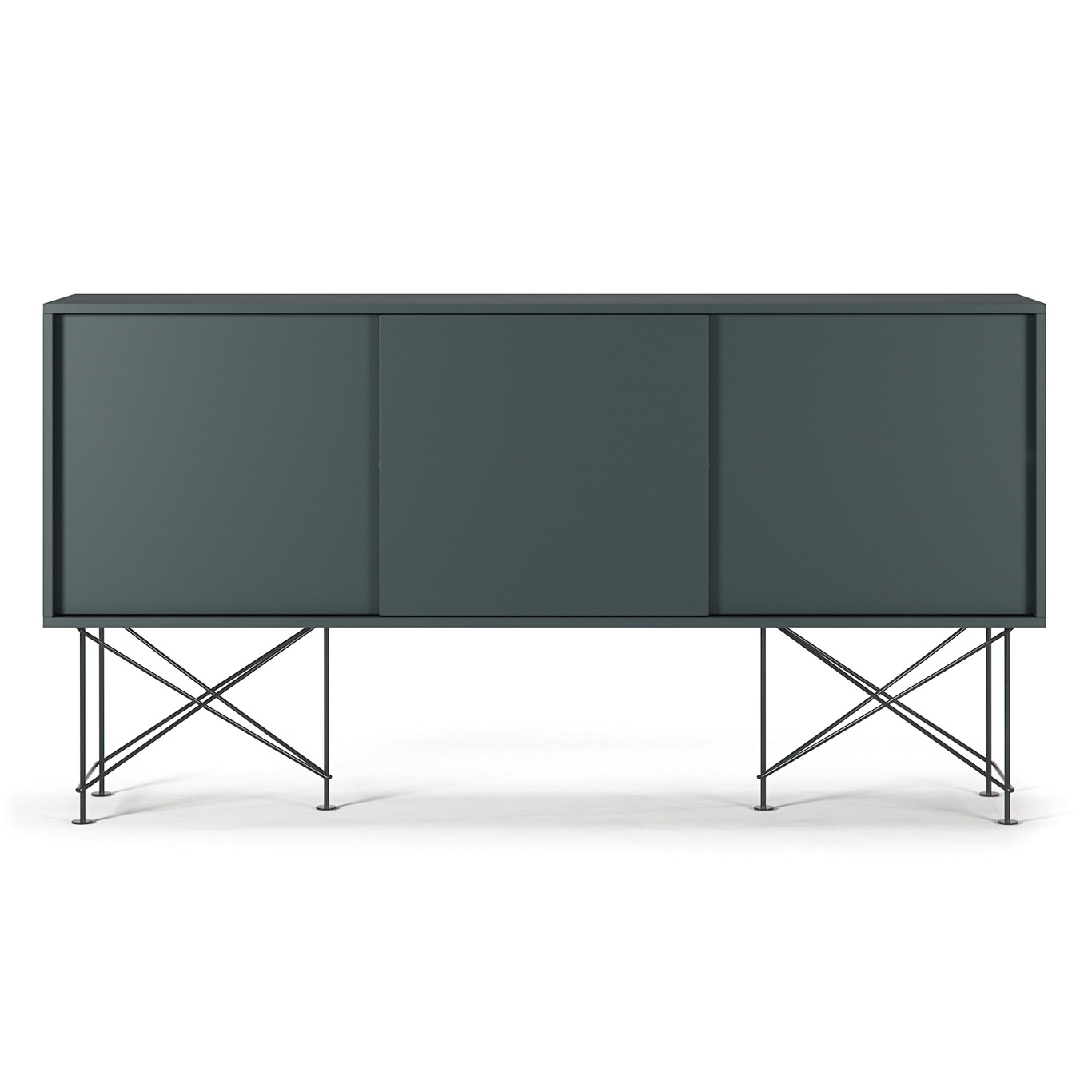 Vogue Sideboard With Stand 180 cm, Grey / Black