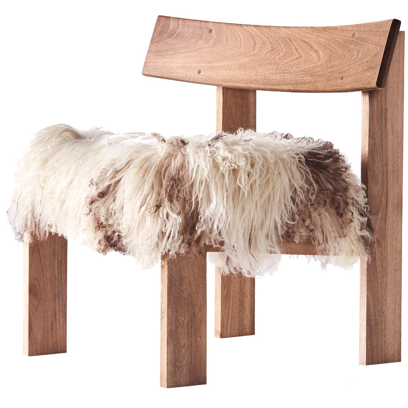 Easy Lounge Chair, Sheepskin / Walnut