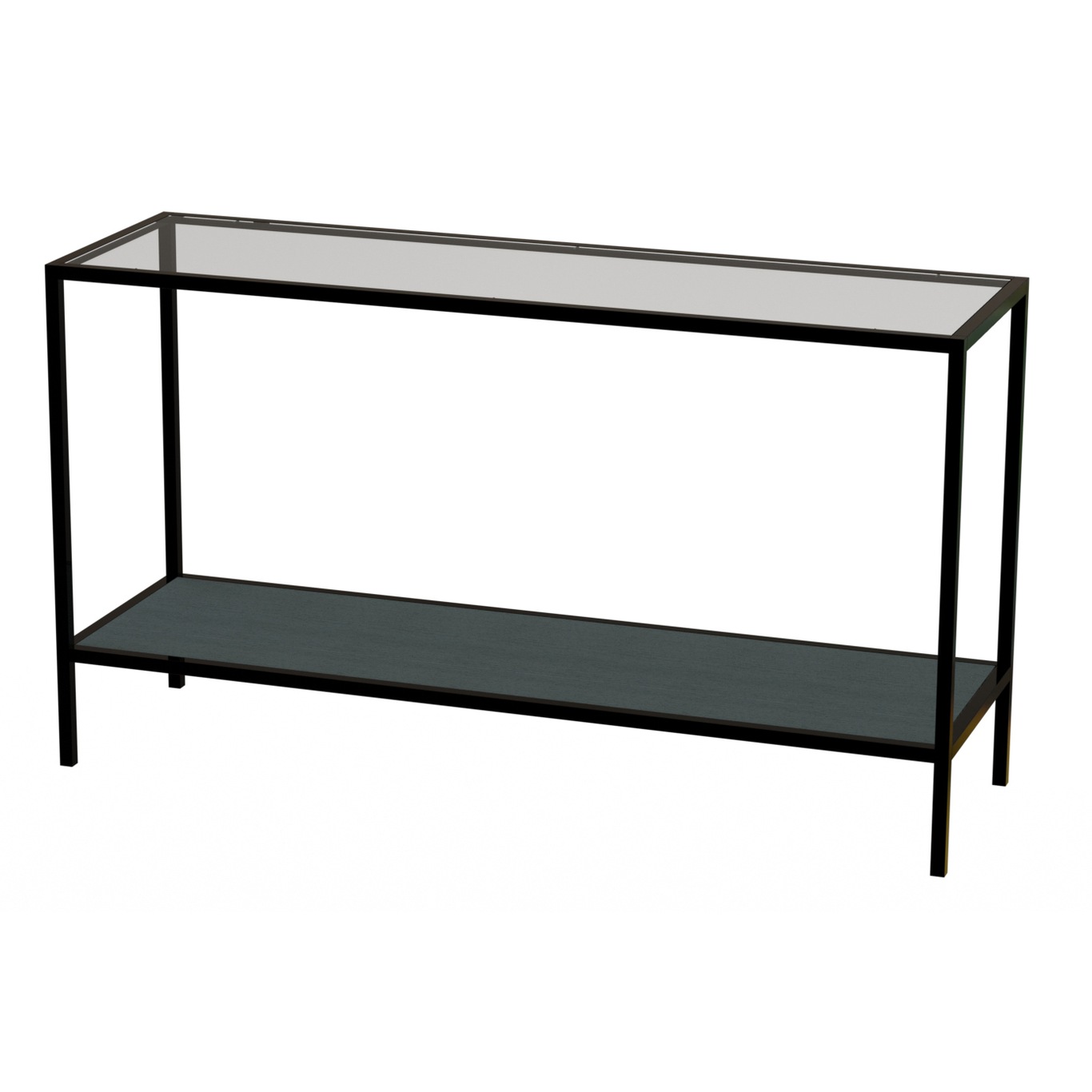 2000 Side Table Metal 124x38x71, Black