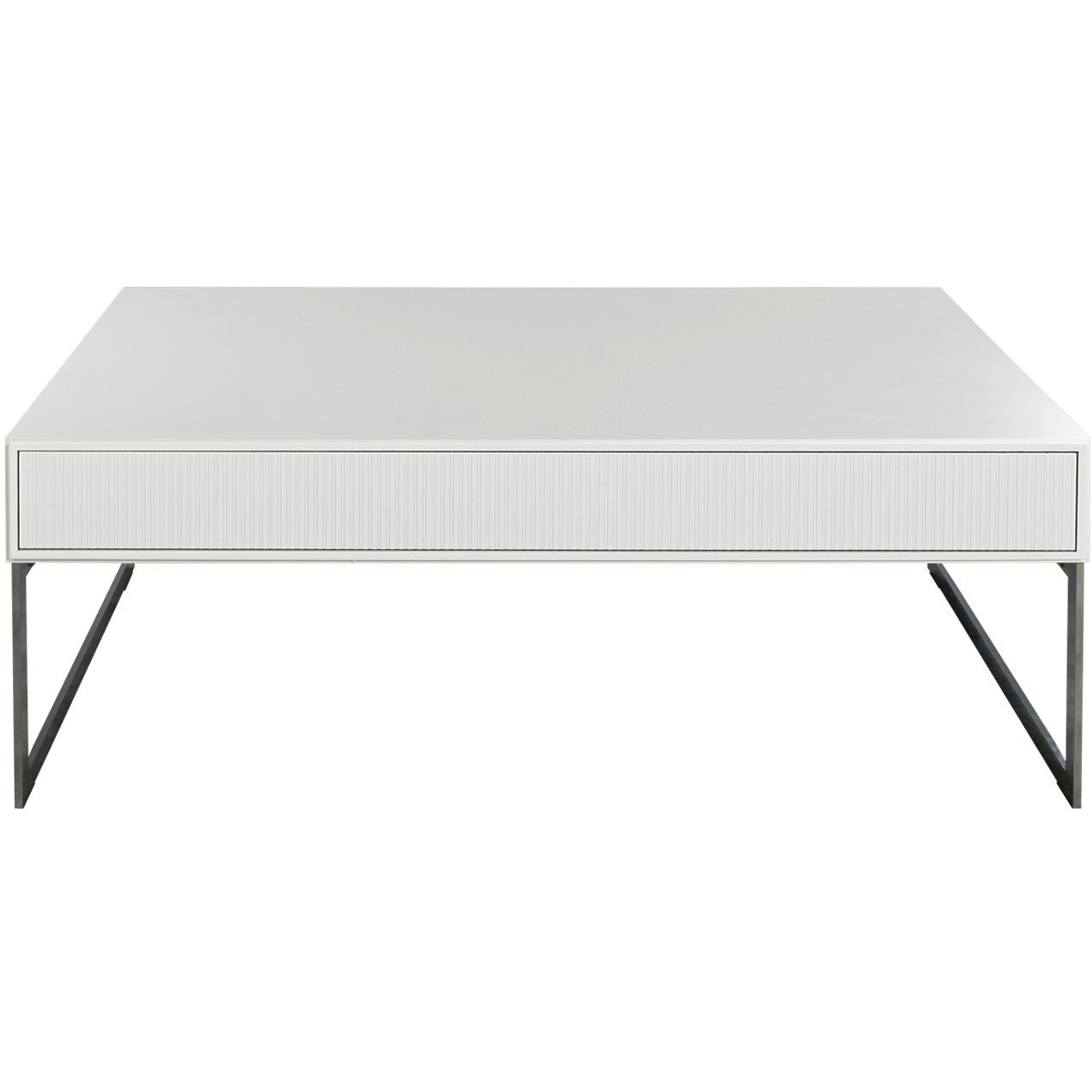 Line Coffee Table 70x130 cm, White / Chrome