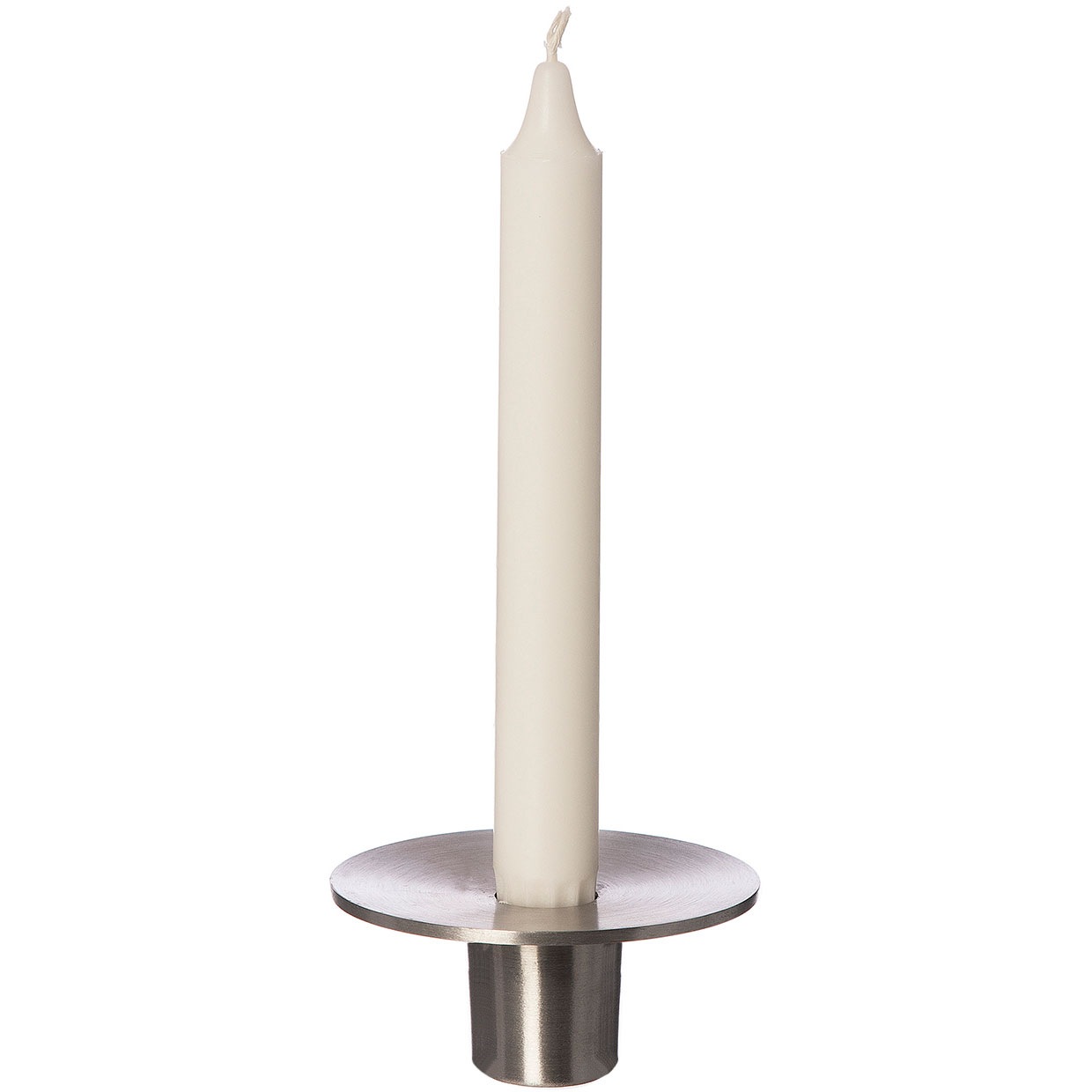 Candlestick Brushed Aluminium H4 cm