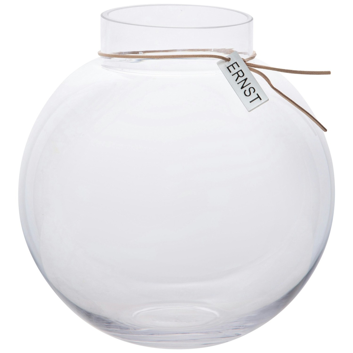 Glass Vase Clear, 21 cm